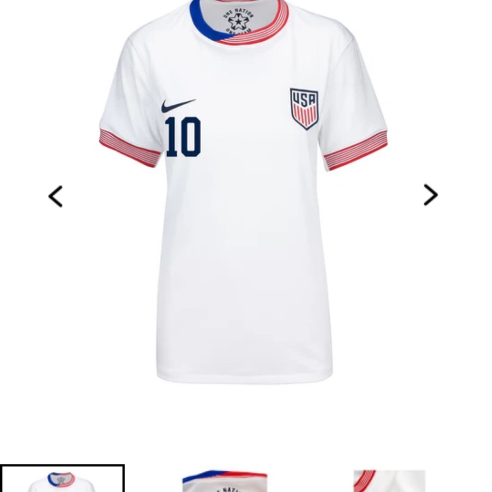 Nike Wonen’s USA Soccer Jersey - White and Red